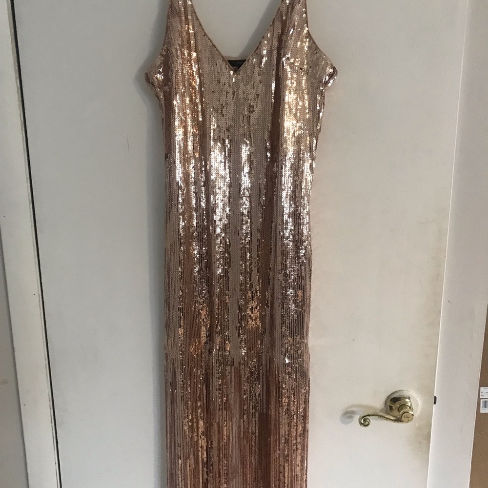 Sequin pink flapper dress